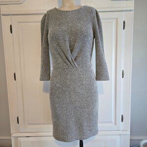 Vintage Three Dots Gray Textured Dress, Size XS